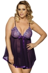 Babydoll mauve transparente Babydoll mauve transparente
